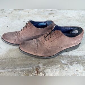 Cole Hahn Brown Suede Oxford Dress Shoes With Nike Air Sole. Mens size 7.5